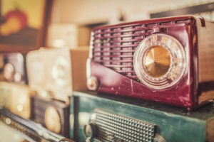 picture of an old radio. Even radios can be used as a church management technology resources 