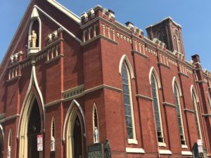 picture of the outside of St. Paul Catholic Church in Philadelphia Pennsylvania